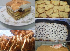 Przepis Pudding z chleba z ciasta drożdżowego z rodzynkami i twarogiem