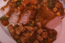 Przepis Pyszny sos z udźca z ryżem