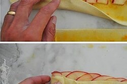 Przygotowanie przepisu Fenomenalne różyczki z jabłek i ciasta francuskiego, krok 3