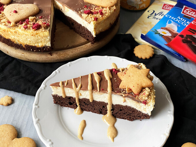 Przepis Brownies cheesecake z trzema rodzajami czekolady
