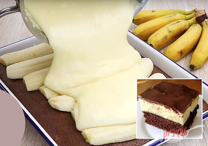 Przepis Nieśmiertelne bananowe ciasto z czekoladą
