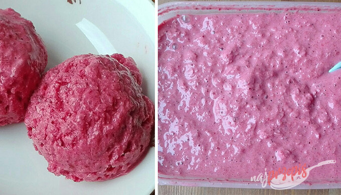 Przepis Zdrowy mrożony jogurt truskawkowy/lody, gotowe w 5 minut z 4 składników