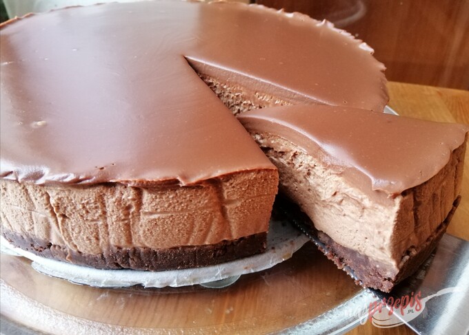 Przepis Twarogowy przysmak z czekoladą bez pieczenia w stylu cheesecake