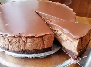 Przepis Twarogowy przysmak z czekoladą bez pieczenia w stylu cheesecake